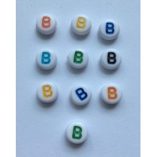 Letterkraal B gekleurd (10 stuks)